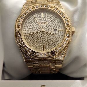 Gold Diamond-Studded Men's Watch